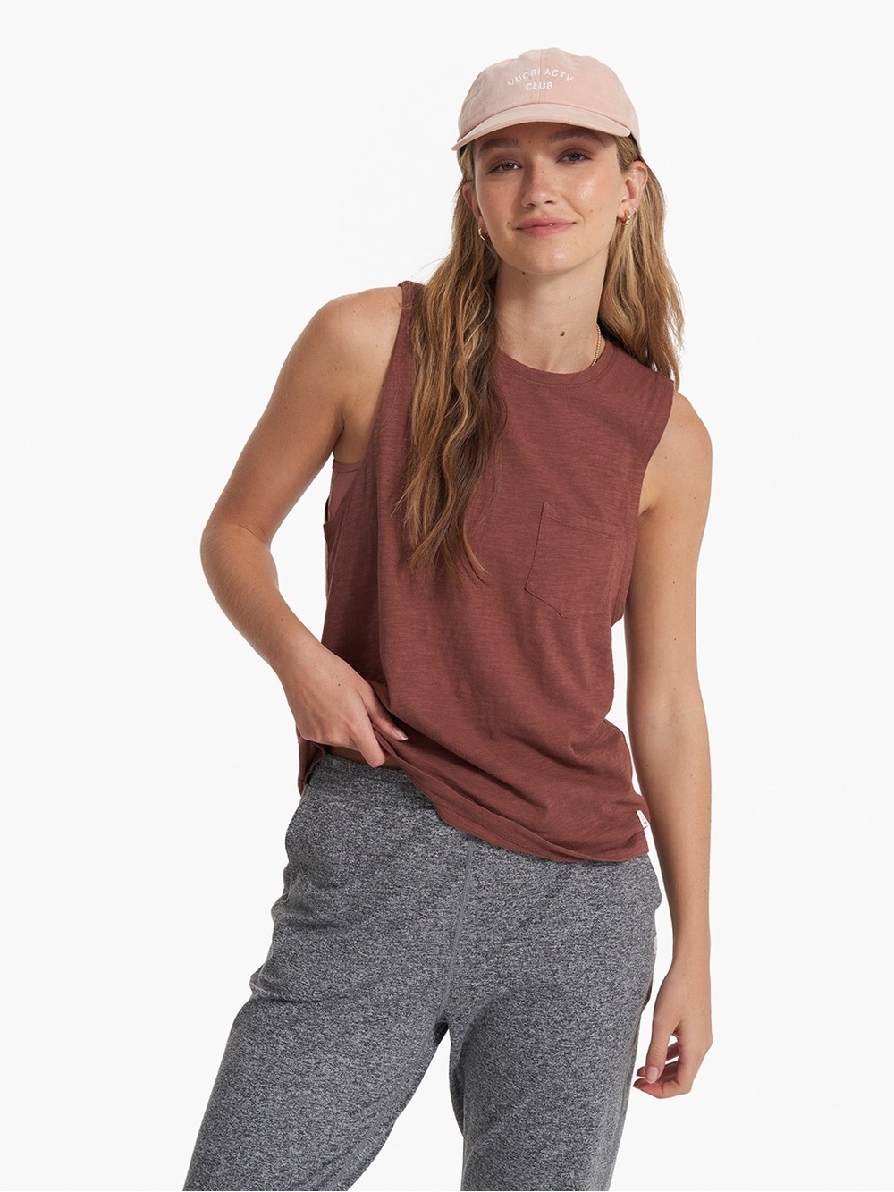 Vuori sunset women’s  tank dogwood brown size medium